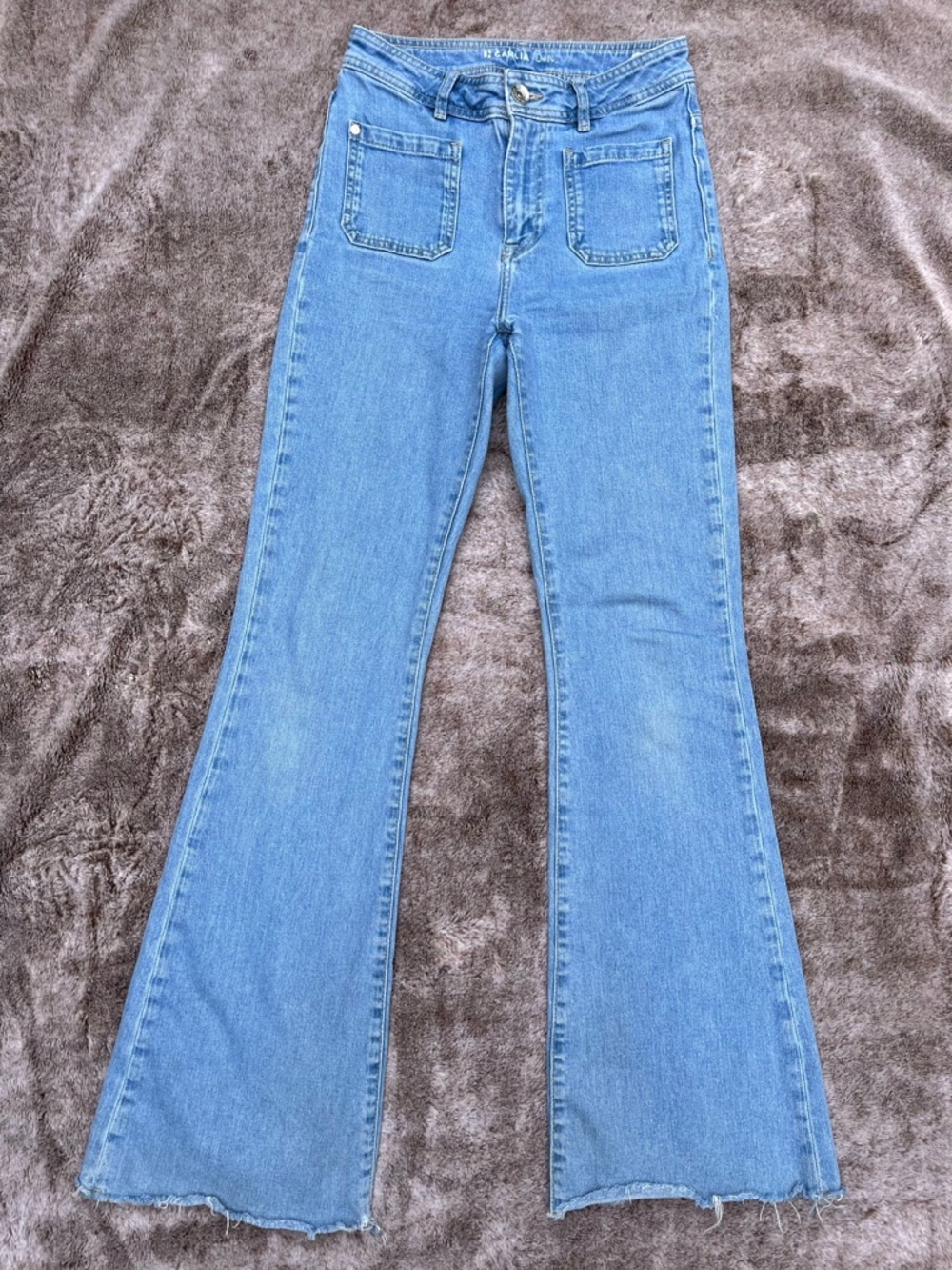 Garcia Light Blue High-Rise Flare Jeans
